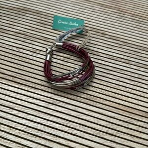The island pearl leather bracelet